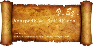 Veszprémi Szilárda névjegykártya