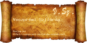 Veszprémi Szilárda névjegykártya